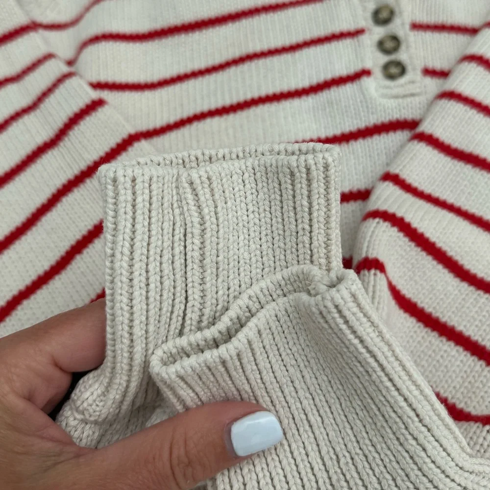 EUC Sezane Leontine red and ecru, size XS - Picture 5 of 12